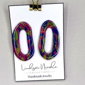 Hand crafted clay earrings